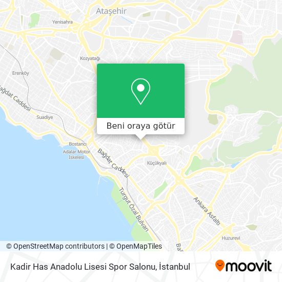 Kadir Has Anadolu Lisesi Spor Salonu harita