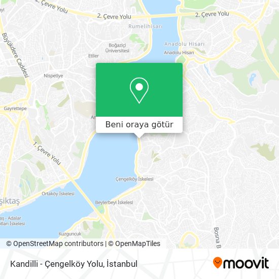 Kandilli - Çengelköy Yolu harita