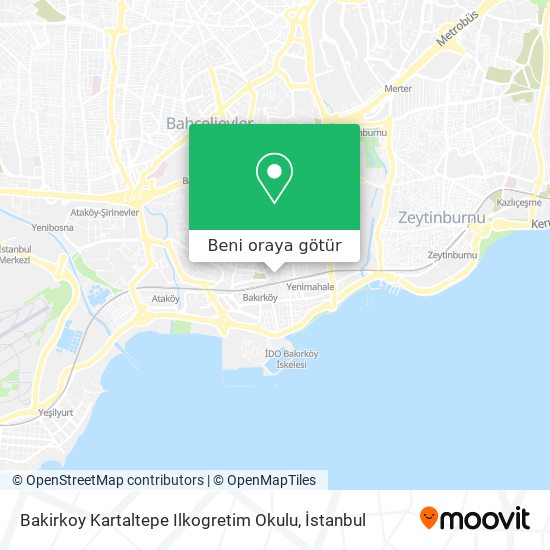 Bakirkoy Kartaltepe Ilkogretim Okulu harita