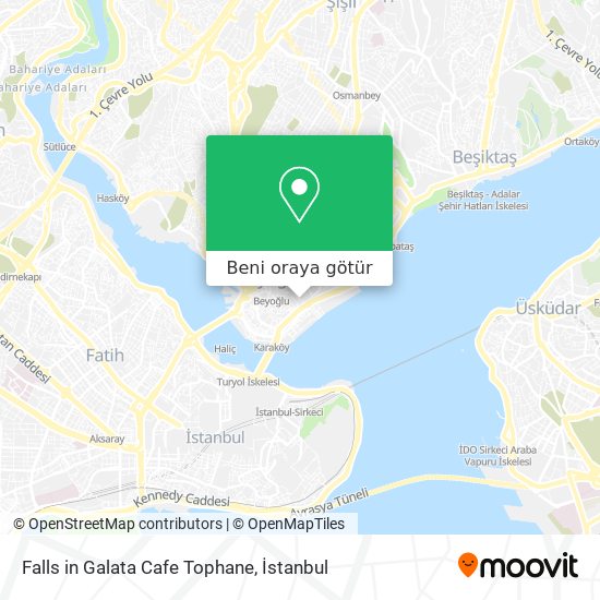 Falls in Galata Cafe Tophane harita