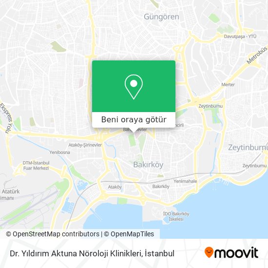 Dr. Yıldırım Aktuna Nöroloji Klinikleri harita