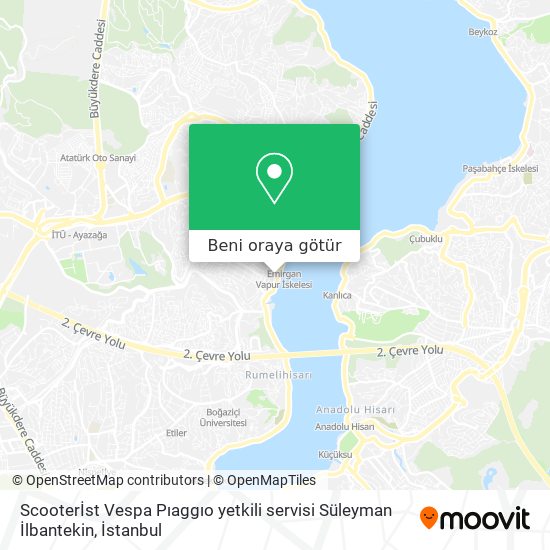 Scooterİst Vespa Pıaggıo yetkili servisi  Süleyman İlbantekin harita