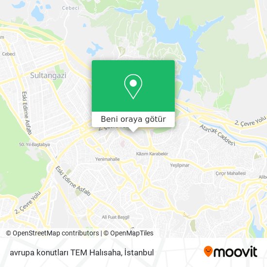 avrupa konutları TEM Halısaha harita