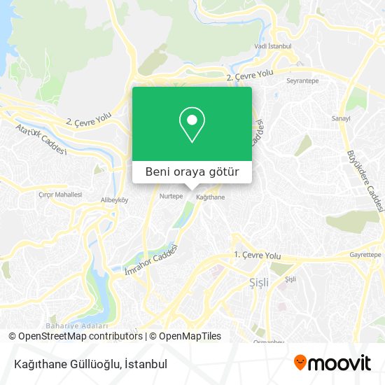 Kağıthane Güllüoğlu harita