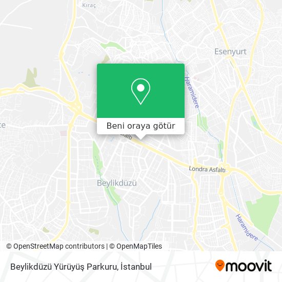 Beylikdüzü Yürüyüş Parkuru harita