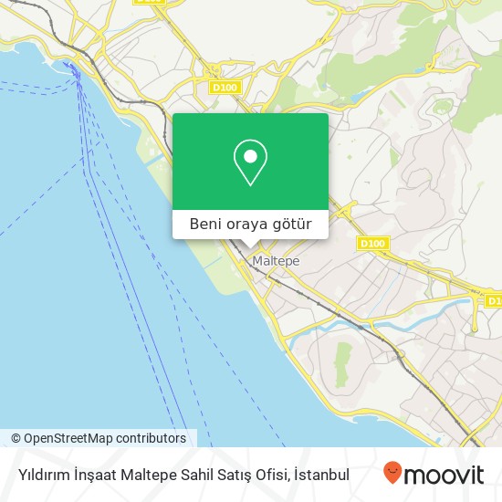 Yıldırım İnşaat Maltepe Sahil Satış Ofisi harita