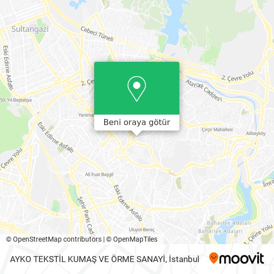 AYKO TEKSTİL KUMAŞ VE ÖRME SANAYİ harita