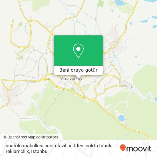 anafolu mahallesi necip fazil caddesi nokta tabela reklamcilik harita