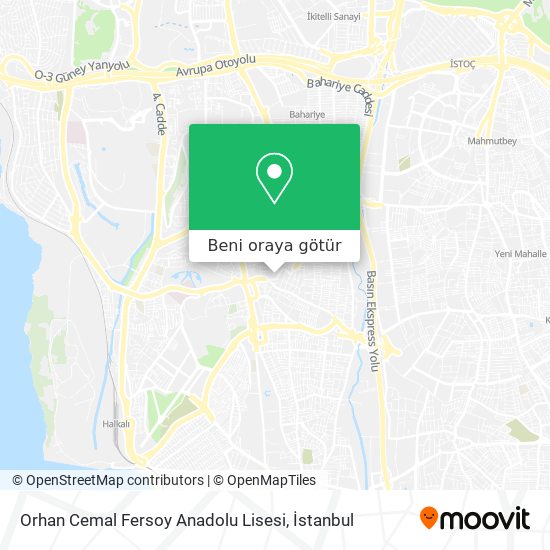 Orhan Cemal Fersoy Anadolu Lisesi harita