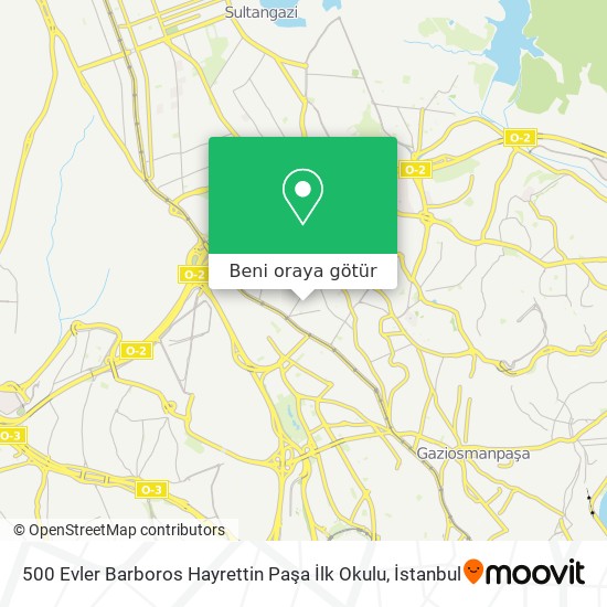 500 Evler Barboros Hayrettin Paşa İlk Okulu harita