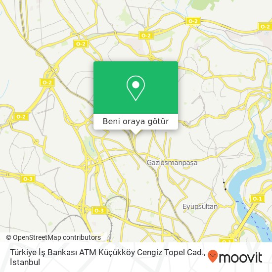 Türkiye İş Bankası ATM Küçükköy Cengiz Topel Cad. harita