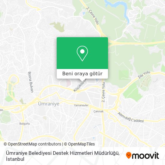 Ümraniye Belediyesi Destek Hizmetleri Müdürlüğü harita