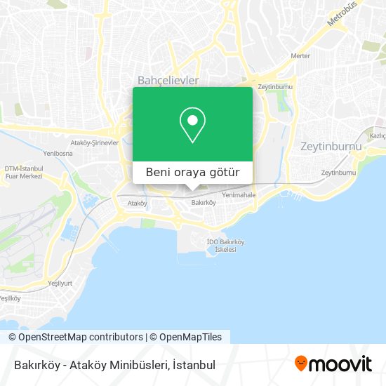 Bakırköy - Ataköy Minibüsleri harita