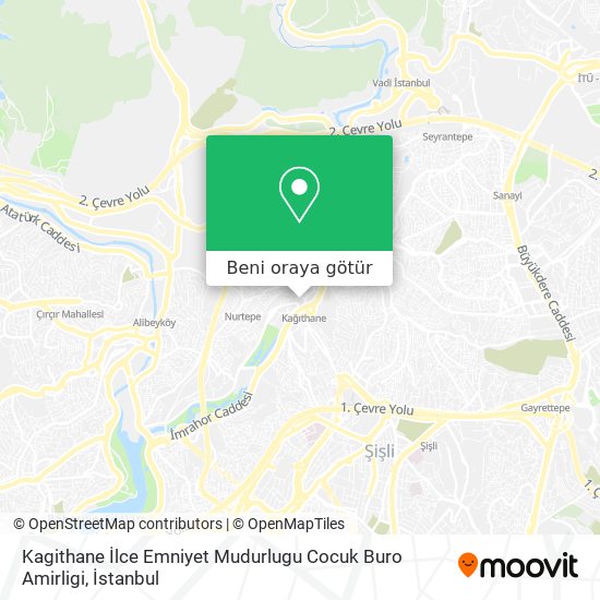 Kagithane İlce Emniyet Mudurlugu Cocuk Buro Amirligi harita