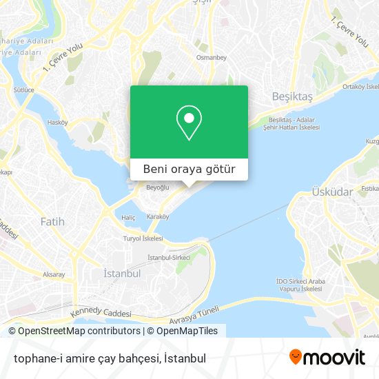 tophane-i amire çay bahçesi harita