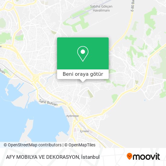 AFY MOBILYA VE DEKORASYON harita