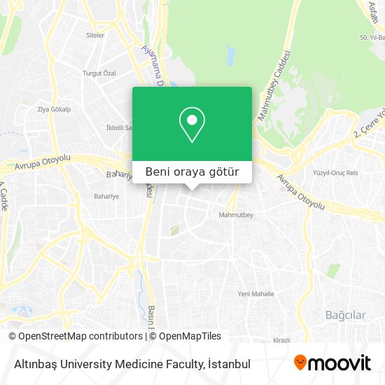 Altınbaş University Medicine Faculty harita