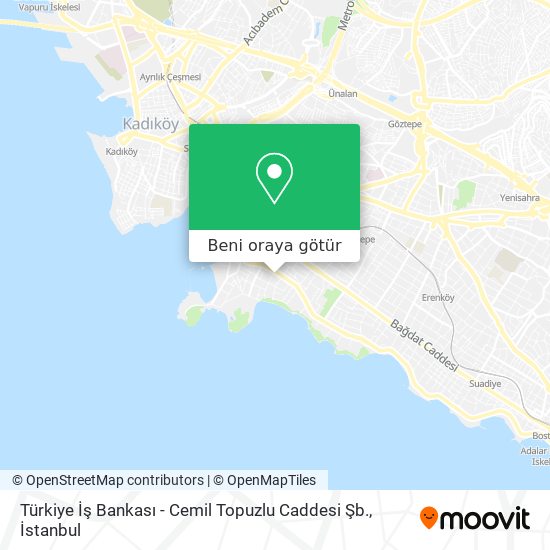 Türkiye İş Bankası - Cemil Topuzlu Caddesi Şb. harita