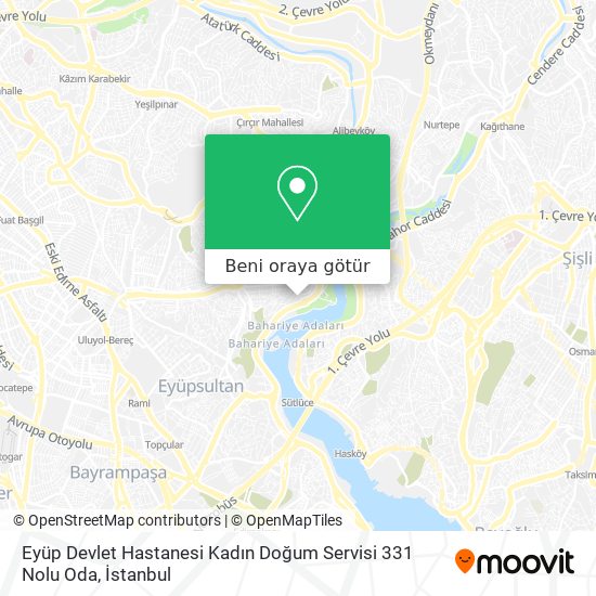 Eyüp Devlet Hastanesi Kadın Doğum Servisi 331 Nolu Oda harita