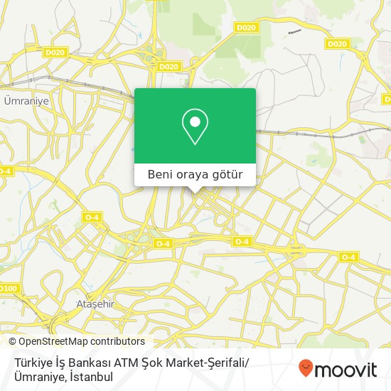 Türkiye İş Bankası ATM Şok Market-Şerifali / Ümraniye harita