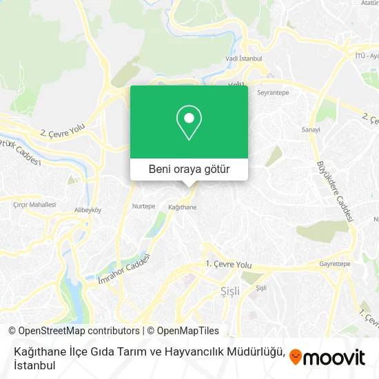 Kağıthane İlçe Gıda Tarım ve Hayvancılık Müdürlüğü harita