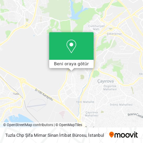 Tuzla Chp Şifa Mimar Sinan İrtibat Bürosu harita