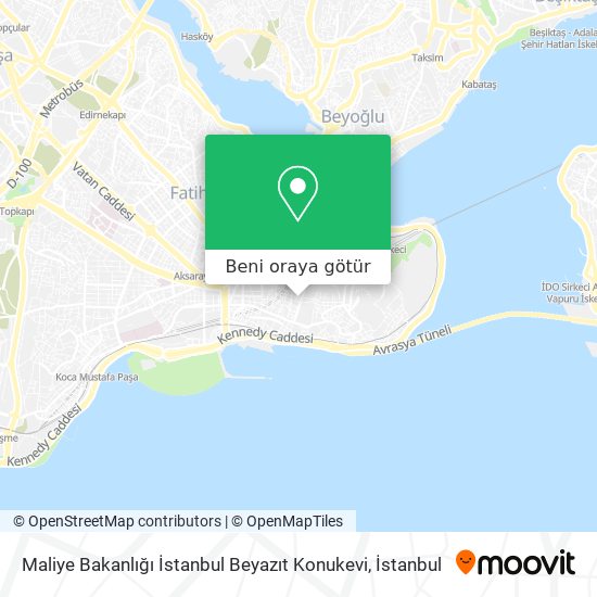 Maliye Bakanlığı İstanbul Beyazıt Konukevi harita