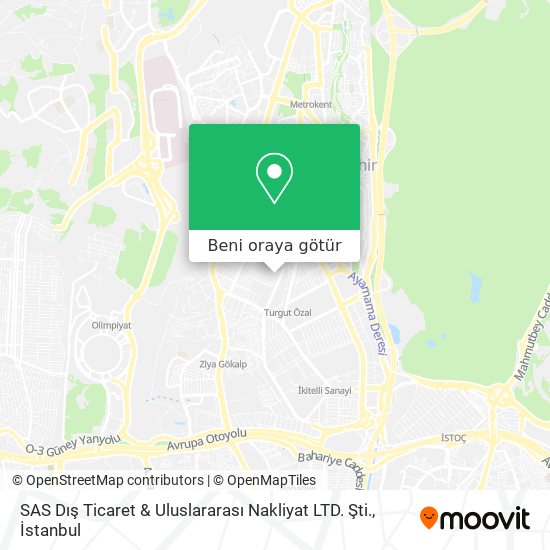 SAS Dış Ticaret & Uluslararası Nakliyat LTD. Şti. harita