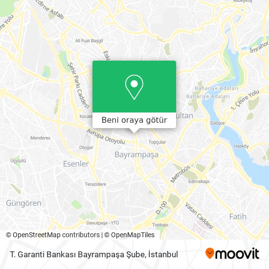 T. Garanti Bankası Bayrampaşa Şube harita
