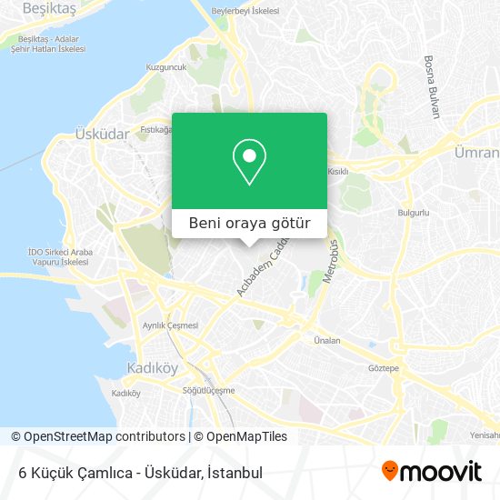 6 Küçük Çamlıca - Üsküdar harita