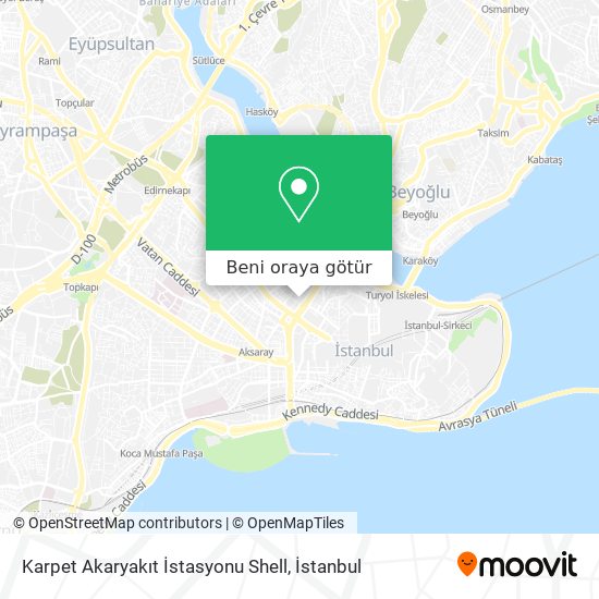 Karpet Akaryakıt İstasyonu Shell harita