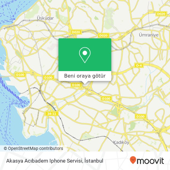 Akasya Acıbadem Iphone Servisi harita