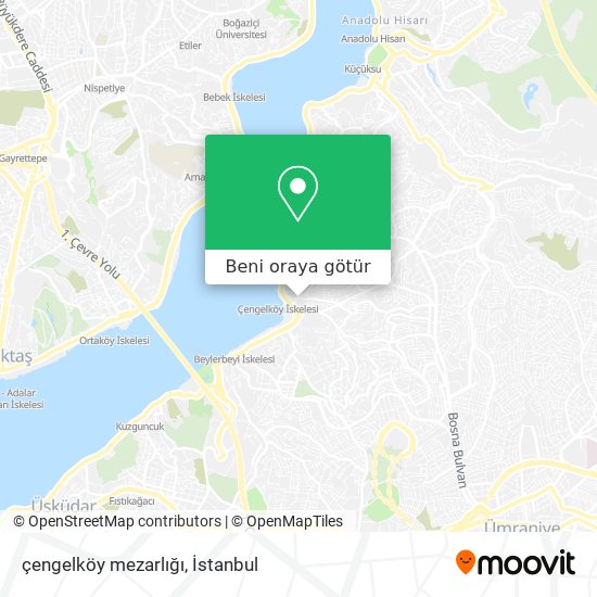 çengelköy mezarlığı harita