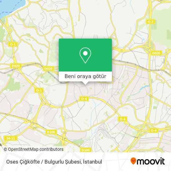 Oses Çiğköfte / Bulgurlu Şubesi harita