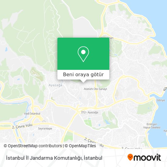 İstanbul İl Jandarma Komutanlığı harita