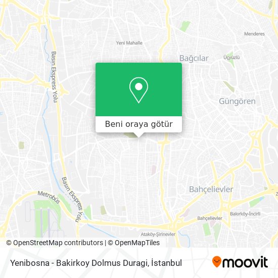 Yenibosna - Bakirkoy Dolmus Duragi harita
