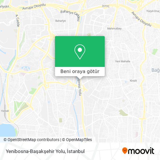 Yenibosna-Başakşehir Yolu harita