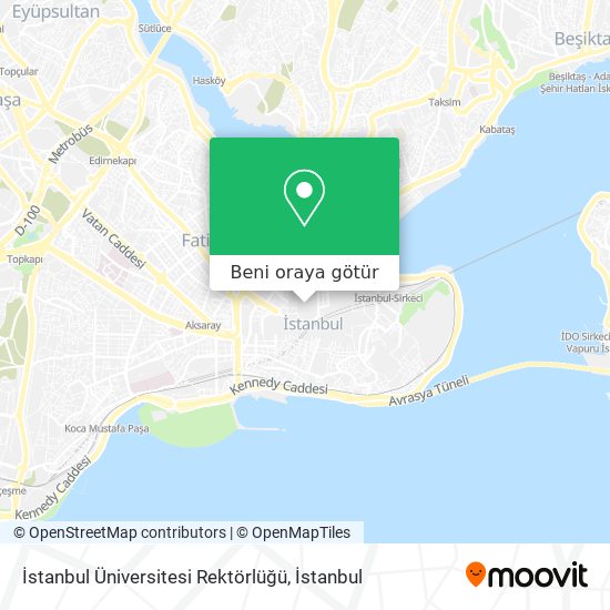 İstanbul Üniversitesi Rektörlüğü harita