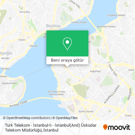 Türk Telekom - İstanbul-Iı - İstanbul(And) Üsküdar Telekom Müdürlüğü harita