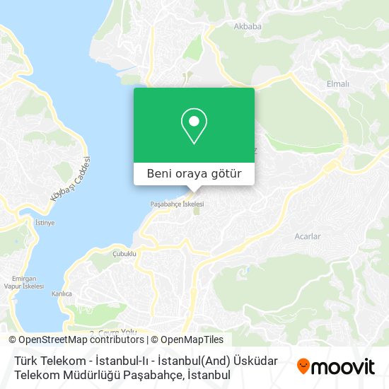 Türk Telekom - İstanbul-Iı - İstanbul(And) Üsküdar Telekom Müdürlüğü Paşabahçe harita