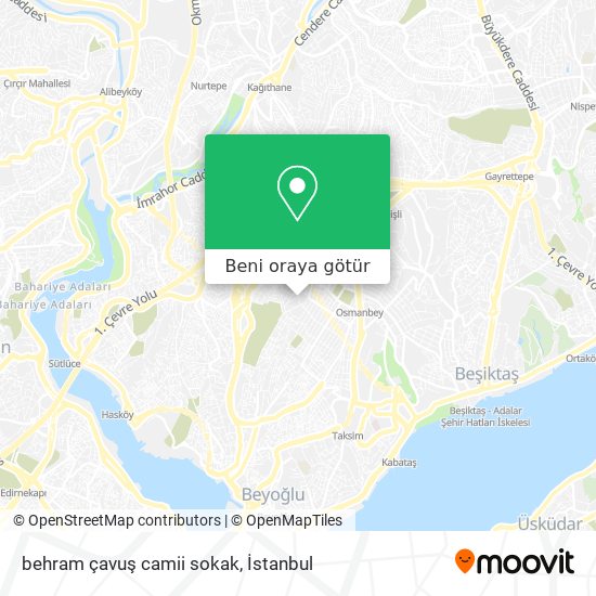 behram çavuş camii sokak harita