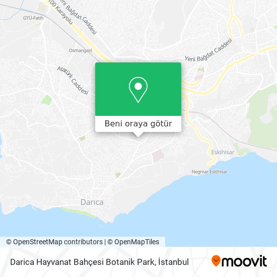 Darica Hayvanat Bahçesi Botanik Park harita