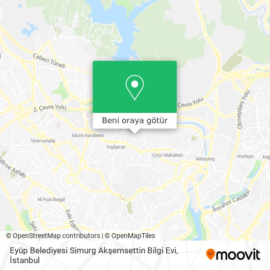 Eyüp Belediyesi Simurg Akşemsettin Bilgi Evi harita