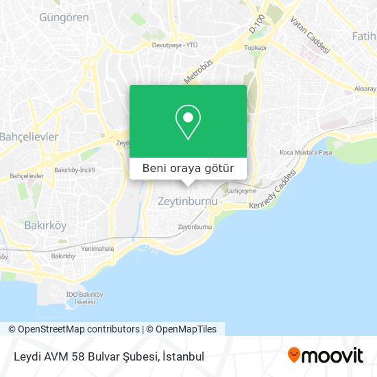 Leydi AVM 58 Bulvar Şubesi harita