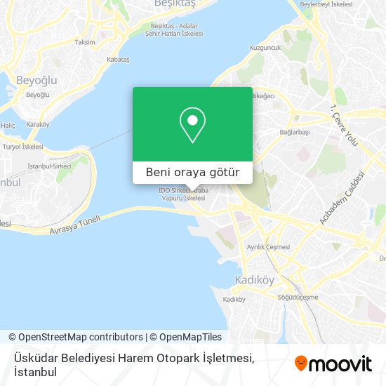 Üsküdar Belediyesi Harem Otopark İşletmesi harita
