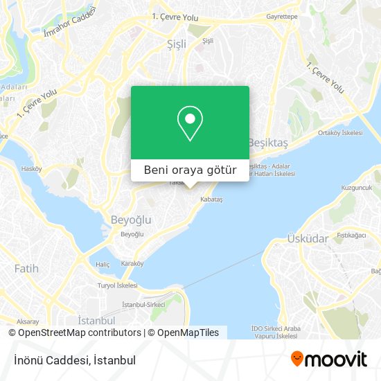 İnönü Caddesi harita