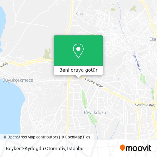 Beykent-Aydoğdu Otomotiv harita