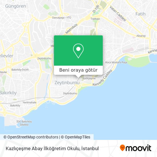 Kazlıçeşme Abay İlköğretim Okulu harita