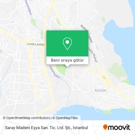 Saray Madeni Eşya San. Tic. Ltd. Şti. harita
