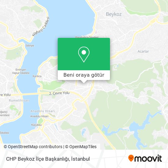 CHP Beykoz İlçe Başkanlığı harita